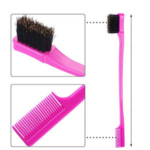 Cepillos de borde de pelo Control de borde de doble cara Cepillos de Peine de pelo Cepillo de cejas Paquete combinado de borde Peine suave Aseo - Product Image 3