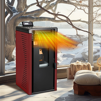 Poêle à granulés PANSEE PD-80 8KW, foyer à haute efficacité (89,5%), commande WiFi, alimentation automatique, style européen, acier, moderne, villa