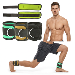 Sangles de soutien de cheville en néoprène personnalisables à double anneau en D, antidérapantes, respirantes, robustes, protection avancée pour la musculation à domicile - Product Image 1