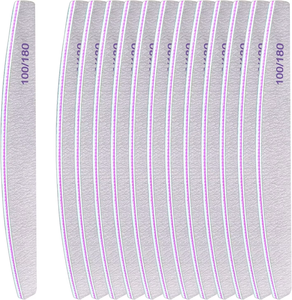Limes à ongles professionnelles demi-lune 80 100 180 240 grain papier de verre lavable émeri manucure pédicure Art outils produit approvisionnement - Product Image 2