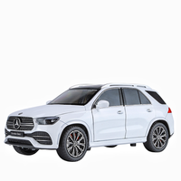 Modèle de voiture miniature en métal 1:24 Benz GLE350 avec son et lumière, portes ouvrables, jouet décoratif
