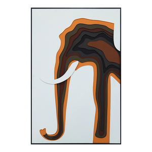 Personnalisé salon couloir art <span class=keywords><strong>mural</strong></span> de luxe abstrait MDF 3D grès peinture éléphant relief murale - Product Image 6