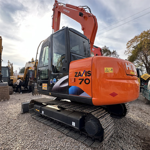 Precio barato usado Hitachi ZX70 7ton usado mini excavadora Japón Original Isuzu buenas condiciones con cabina rápido envío gratis - Product Image 1