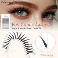 Extensions de cils en soie cachemire faites à la main sur mesure, marque privée, effet plume, longues, naturelles, professionnelles, pour cosplay, Noël