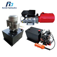 Pompe hydraulique à courant continu haute tension 12V/24V simple/double action 140 bars 2,2 kW, unité de puissance industrielle robuste 8-quarts en carbone