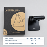 Support de téléphone de bureau réglable en alliage d'aluminium, support de téléphone portable pliable, support de tablette, charnière rotative à 360 degrés