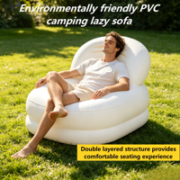 Canapé gonflable pour une personne, siège gonflable portable en PVC écologique, chaise gonflable de loisirs pour pique-nique en plein air