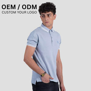 T-shirt polo blanc col en V personnalisé de haute qualité pour hommes Muscle Fit 100% coton T-shirt uni avec logo OEM en vrac en gros - Product Image 1