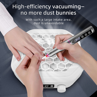 Aspirateur à poussière pour ongles sans fil, 4200 tr/min, aspirateur électrique puissant pour ongles, extracteur de poussière 4000 mAh avec filtre pour le polissage des ongles