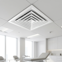Profilé en aluminium de haute qualité, cadre en alliage d'aluminium pour la production de diffuseurs d'air carrés en aluminium pour plafond