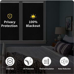 Blackout Roller <span class=keywords><strong>Window</strong></span> Shades, Persianas sem fio com isolamento térmico, Tecido de proteção UV, Fácil de instalar - Product Image 3