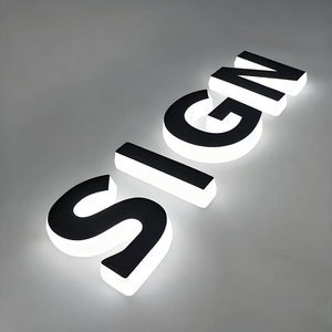 Letrero Luminoso LED con <span class=keywords><strong>Diseño</strong></span> de Logotipo de Empresa Personalizado, Letras Metálicas con Canal Retroiluminado 3D, Espejo Dorado para Interiores de Oficina o Negocios - Product Image 1