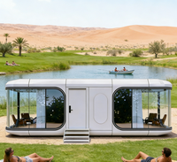 Tiny House 2 Chambres, Maison Préfabriquée à Châssis Acier, Alimentée à l'Énergie Solaire, Capsule Spatiale Mobile, Produit Tendance 2026