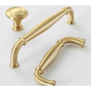 Maniglie per cucina in ottone dorato, pomelli per cassetti, tiranti per armadi e guardaroba, soluzioni <span class=keywords><strong>hardware</strong></span> moderne e minimaliste allungate per mobili. - Product Image 6