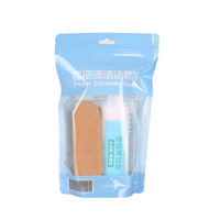 Pochette en plastique laminée refermable avec logo personnalisé, sac d'emballage pour kit de nettoyage de chaussures, prix d'usine