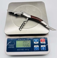 Ouvre-bouteille de vin moderne personnalisé de luxe avec manche en bois de rose, tire-bouchon à ailettes en acier inoxydable, outil portable facile à utiliser