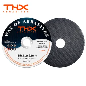 Rueda de corte de metal y acero inoxidable THX 115 125 150 180 disco de corte 230mm disco de corte 4 pulgadas