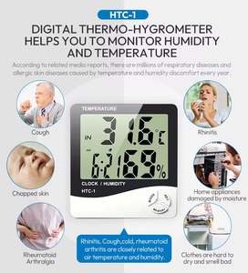 Sensor Digital de Umidade e Temperatura HTC1 de Alta Qualidade, Termômetro e Higrômetro para Ambiente - Product Image 6