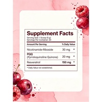 Poudre AegleWell NAD+ avec Nicotinamide Riboside NR, PQQ et Resvératrol, saveur baies mélangées, complément nutritionnel de qualité supérieure