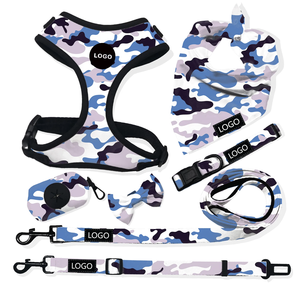 Wholesale Reflective Polyester Dog Harness Set Luxury Bow Tie Leash Adjustable Designer Customizable <b>for</b> Dogs - Product Image 1