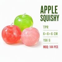 Jouet Squishy Pomme TPR Southpeak, Doux au Toucher, Anti-stress, Forme Fruit, Rouge Rose Vert 6cm, Boîte de Vente en Gros pour Présentation au Détail
