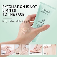 Gel nettoyant visage et corps POUQUR, exfoliant aux herbes pour adultes, élimine les peaux mortes.