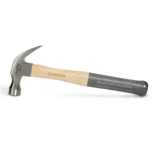 OEM CURVED CLAW HAMMER MIT HICKORY GRIFF Passen Sie Hammer werkzeuge an