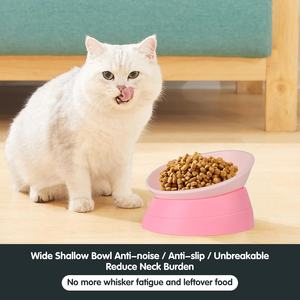 Comedero <span class=keywords><strong>Bulldog</strong></span> Duradero Antideslizante Desmontable para Perros y Gatos con Base Inclinada para Uso en Interiores (Rosa, 2 Tazas, Perros Pequeños/Medianos) - Product Image 3