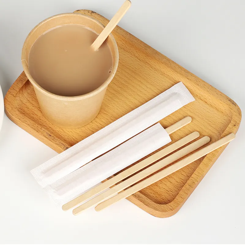 High Quality Disposable Natural wood Coffee Stirrer , Coffee Stir Stick