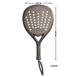 2023 Professionele Custom Paddle Tennis Racket Populaire Full Carbon Fiber 3K 12K 18K Paddle Padelrackets