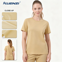 T-shirt pour femme Kuenzi 170GSM, coton mercerisé à l'azote liquide, logo personnalisé, col rond, manches courtes, 100% coton
