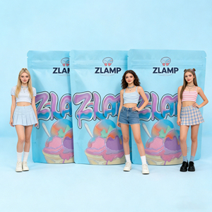 Custom-Printed Digital <b>Laminated</b> Zipper Top Stand-Up <b>Pouches</b> 3.5g 7g 14g 28g Candy Gummy Calbee Snack <b>Pouches</b>; Odor-Proof Bags - Product Image 6