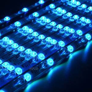 Barre lumineuse LED RGB+CCT en aluminium DC24V 3030 avec lentille 160 °   Bande large, découpable, pour lettres lumineuses et éclairage de signalisation - Product Image 2