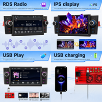 Lecteur multimédia vidéo pour voiture Android Auto MP5 7 pouces BQCC, écran RDS FM AM, Carplay, autoradio BT, Mirrorlink pour Fiat Linea 07-12