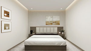 Ensemble de meubles de chambre d'hôtel 3 étoiles moderne et personnalisable de haute qualité : lit en bois, tables de chevet, meubles TV et armoire pour chambre complète - Product Image 6