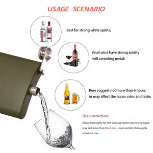 Conjunto de Presente Cantil de Bolso de Aço Inoxidável 170ml 200ml 230ml para Homens com Copos de Dose e Funil para Álcool Cantil de Couro Copo de Whisky - Product Image 4