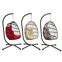 Chaises balançoires de patio Hamac Chaises oeufs suspendues Chaise balançoire en corde