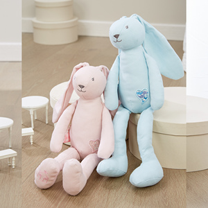 <span class=keywords><strong>Muñecos</strong></span> <span class=keywords><strong>de</strong></span> <span class=keywords><strong>Peluche</strong></span> <span class=keywords><strong>de</strong></span> Conejo Súper Suaves con Cubierta <span class=keywords><strong>de</strong></span> Algodón y Spandex, Color Rosa Claro y Azul - Product Image 5