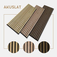 Entrepôt américain, livraison rapide, sans MOQ, panneaux acoustiques en bois à lattes modernes, panneaux d'isolation acoustique haute densité pour la rénovation