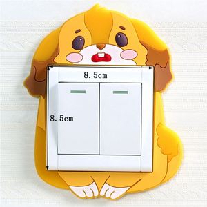 Autocollants de commutateur de dessin animé, autocollants muraux 3D en silicone chat mignon, autocollants lumineux pour interrupteur, décoration de la maison - Product Image 1