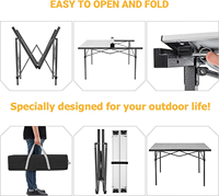 WOQI Table de camping pliante et pliable en aluminium, ensemble de tables de camping pliantes en vente à chaud pour l'extérieur