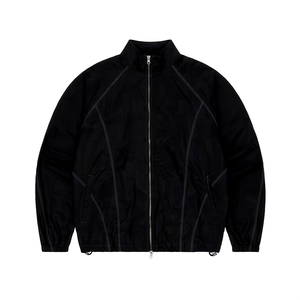 Custom Design <b>Men's</b> <b>Summer</b> <b>Lightweight</b> Knitted Cotton Breathable Quick Dry Tracksuit Loose Fit Zip-up Windbreaker Casual - Product Image 1