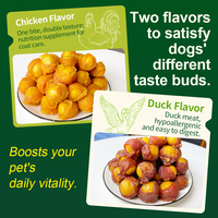 Friandises pour chiens et chats séchées à l'air, moelleuses et mâchables, à base de poulet ou de canard enveloppés de jaunes d'œufs, formule personnalisée, marque privée OEM