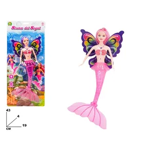 Poupée sirène Sirena Dei Sogni 43 cm avec ailes de papillon couleur rose pour les jeux d'enfants - Product Image 1