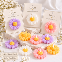 Lilin Kedelai Wangi Beraroma Bunga Buatan Tangan, Lilin Bunga Daisy Warna-warni untuk Hadiah Hari Valentine, Diwali, Paskah, dan Liburan