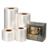 Film polyoléfine POF recyclable de qualité supérieure, conforme aux normes UE et FDA, à rétrécissement élevé, taille personnalisée, échantillon gratuit pour l'emballage de boîtes cadeaux et artistiques