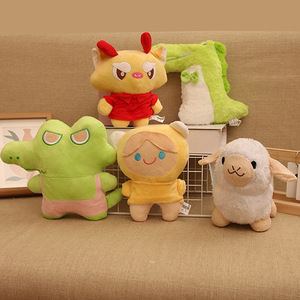 Peluche de petit crocodile de dessin animé, divers porte-clés animaux en peluche - Product Image 1