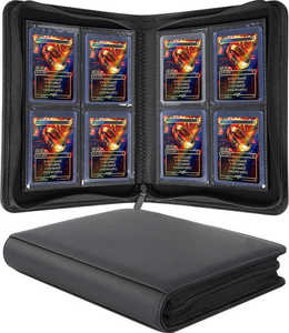 Álbum de Fotos de Cuero PU con 4 Bolsillos, Carpeta <span class=keywords><strong>para</strong></span> Tarjetas Yu-Gi-Oh, Carpeta Premium <span class=keywords><strong>para</strong></span> Tarjetas MTG y Pokémon - Product Image 1