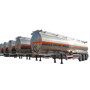 40000-50000L Tri-axle stainless steel milk tank/fuel transport tanker semi truck trailer