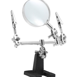 Groothandel Helpende Handen Reparatie Vergrootglas Stand Clip Gelast Armatuur Derde Hand Soldeerbout